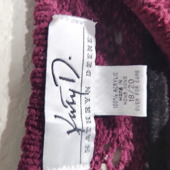 Katheryn Deene Sweater Womens Size 18 20 Tunic Knit Plum Plus Top Katy D Purple - Picture 2 of 7